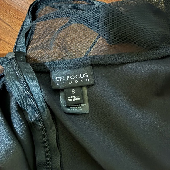 Enfocus Studio Black Strapless Dress with Peplum Detail - Picture 5 of 8